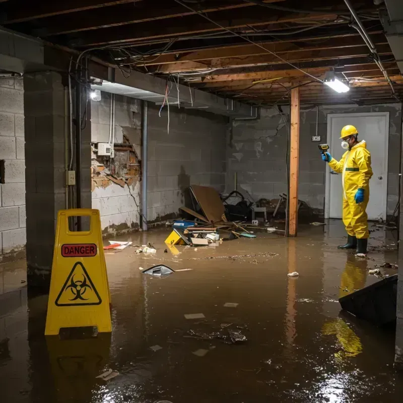 Flooded Basement Electrical Hazard in Garfield County, MT Property