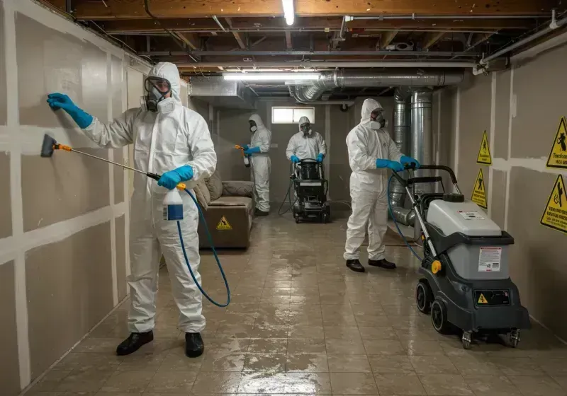 Basement Moisture Removal and Structural Drying process in Garfield County, MT